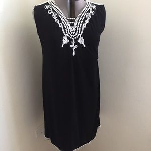Alfani black embellished dress